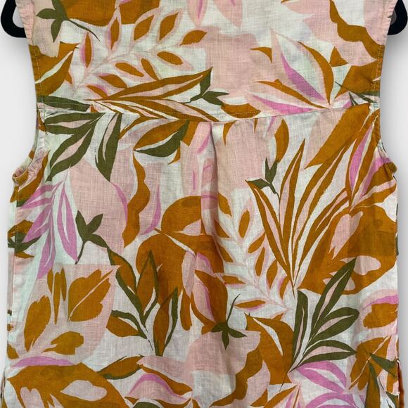 C&C California 100% linen floral shift dress size medium - Picture 4 of 11